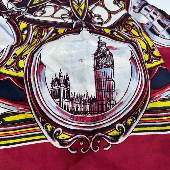 Talbots Silk London Neck Purse Scarf Accessory Landmarks Women's - Picture 5 of 6